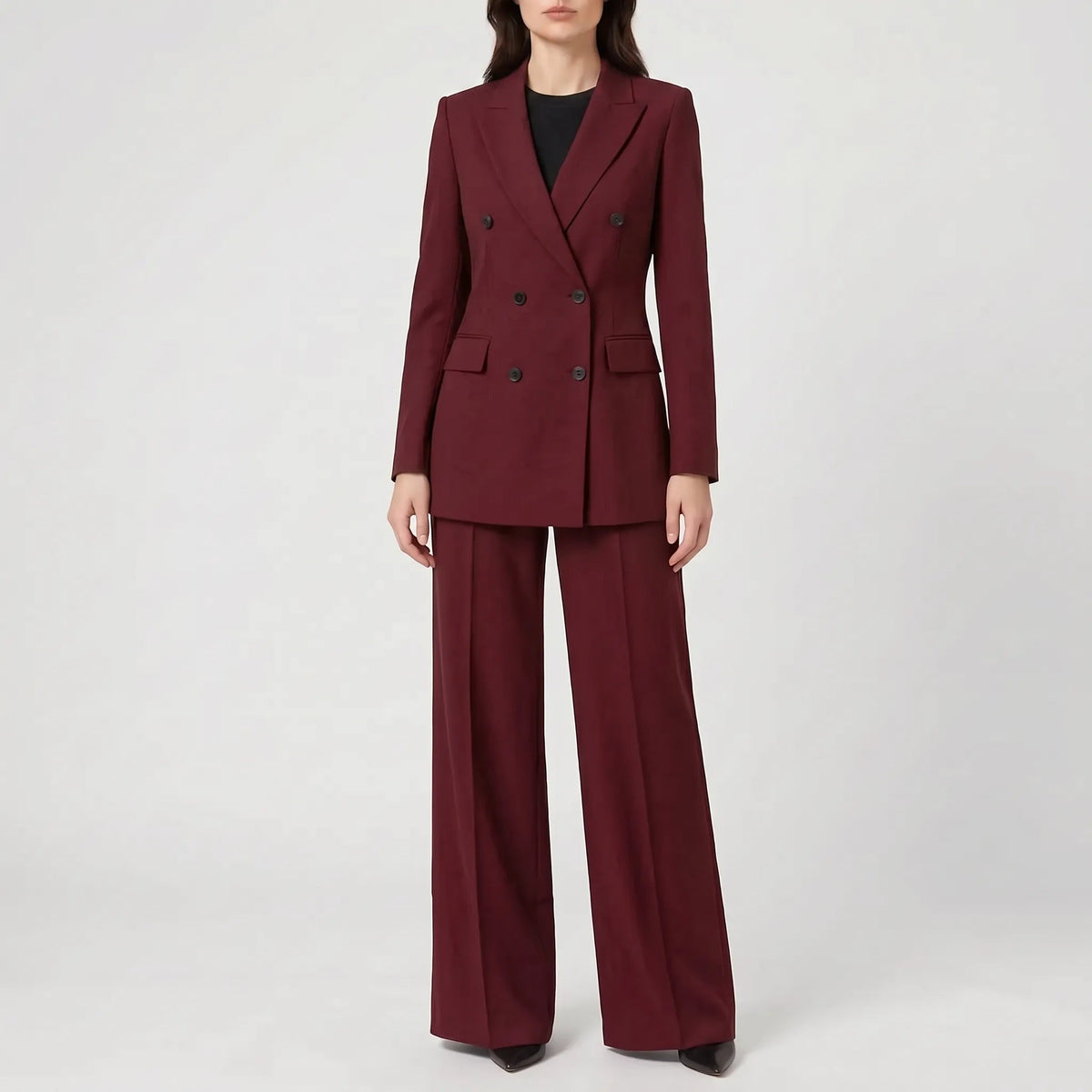 Kimberly | Pantsuit With Double Breasted Blazer and Wide Legs