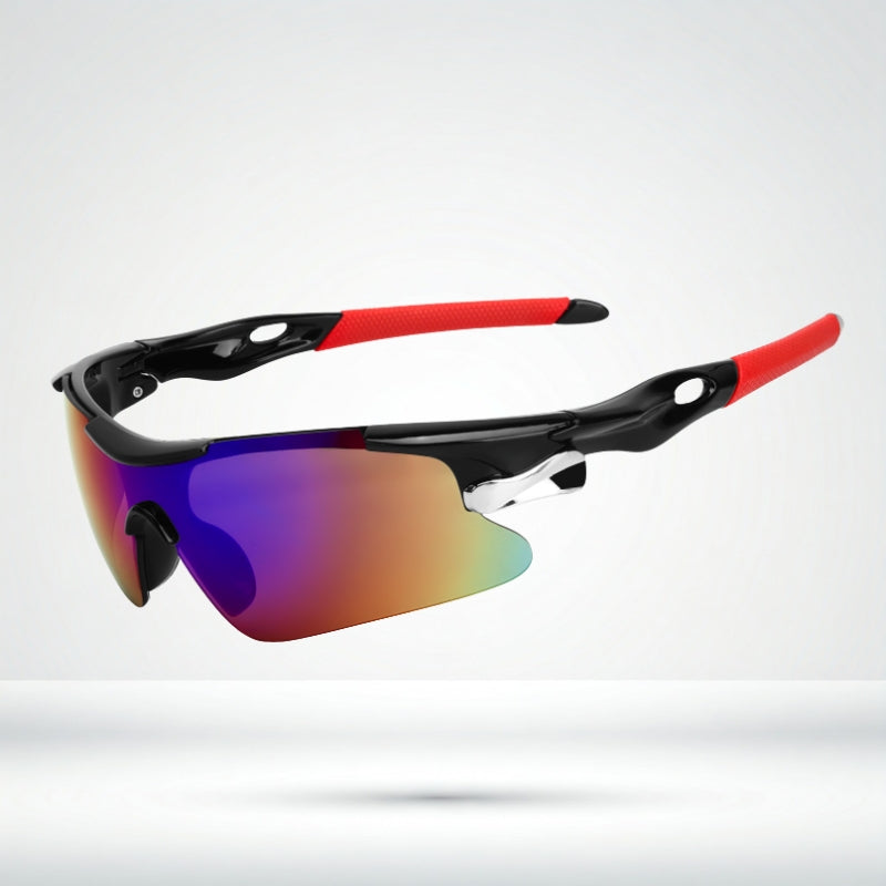 Salmeron - Sport Wraparound Sunglasses Mirrored Lens Lightweight Frame
