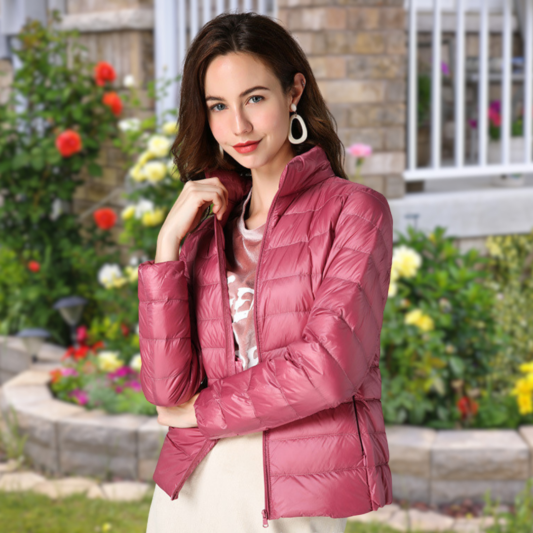 Isla | Lightweight Quilted Stand Collar Puffer Jacket