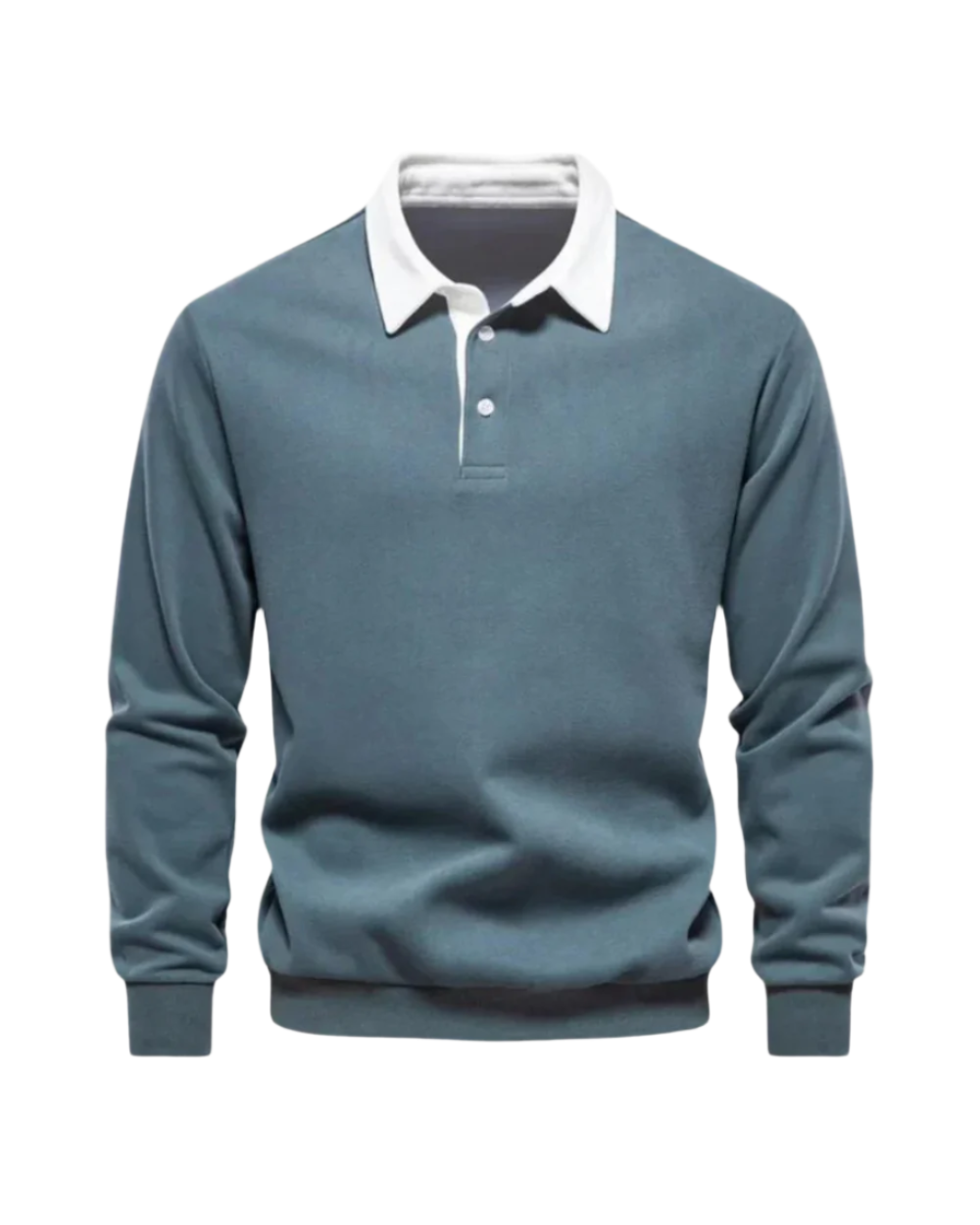 Farouk | Long Sleeve Contrast Collar Polo Shirt