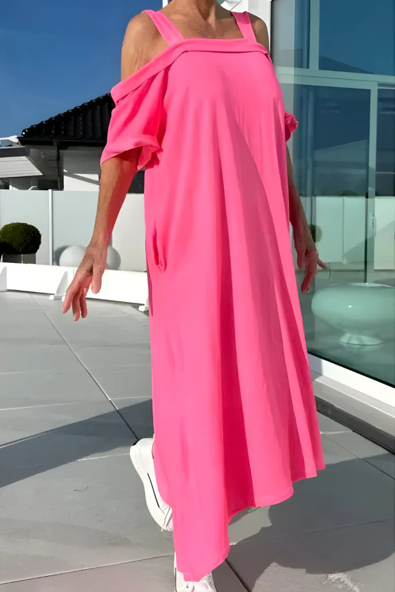 Vathsala | Off Shoulder Loose Maxi Dress