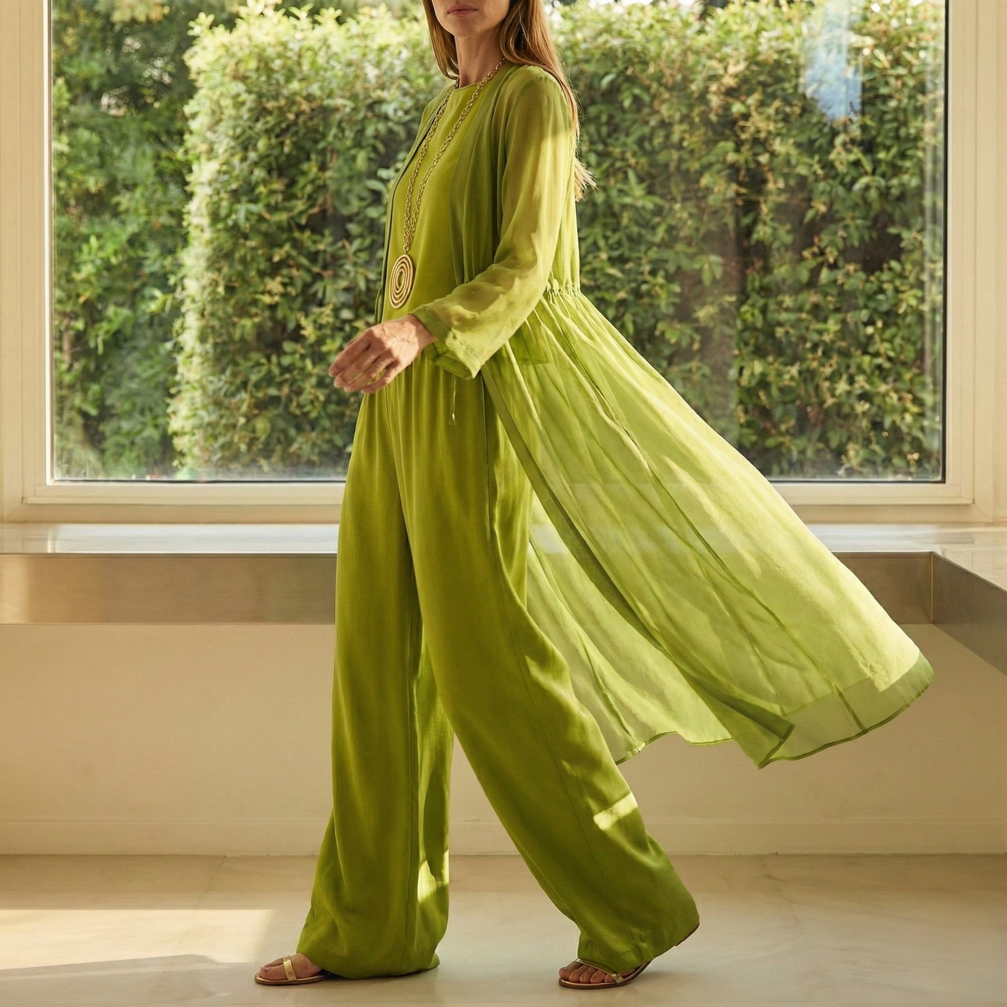 Nimashen - Wide Leg Three Piece Lounge Set