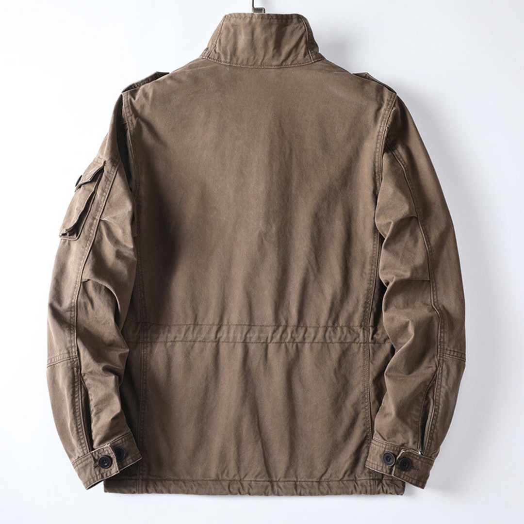 Sergei - Cargo Utility Jacket Stand Collar Long Sleeve