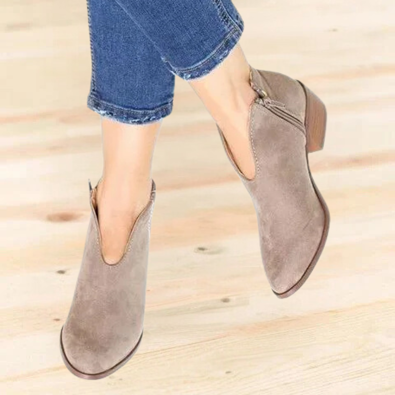 Philomena | Ankle Boots Pointed Toe Block Heel