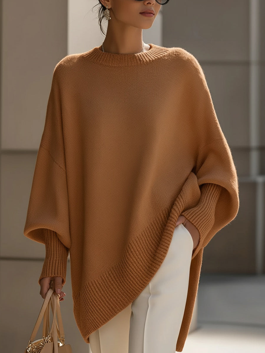 Roslyn | Sweater Batwing Long Sleeve Asymmetrical Hem