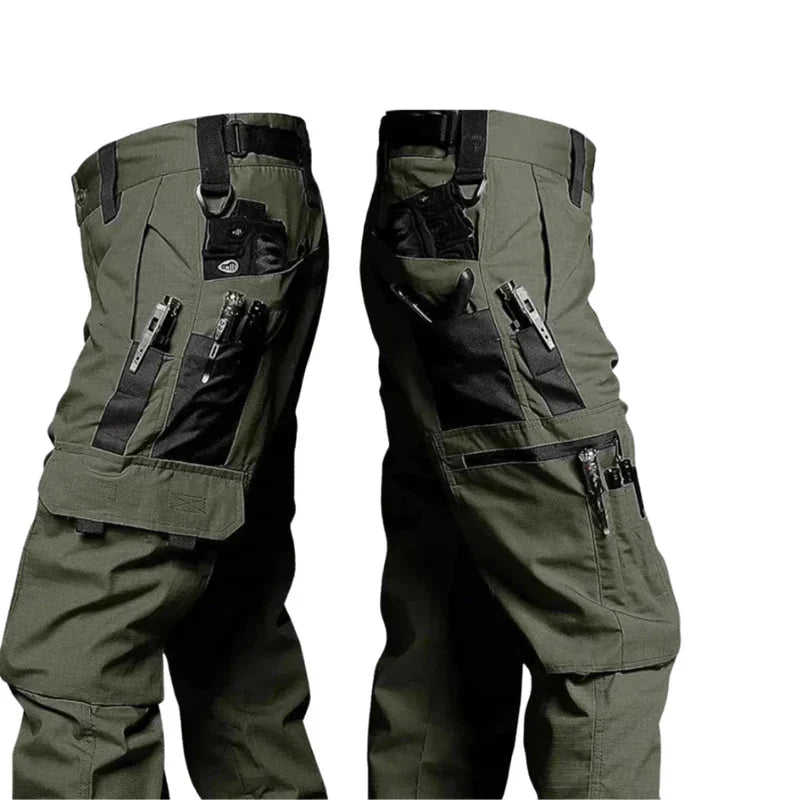 Willie | Cargo Pants Black Multi Pocket Straight Leg
