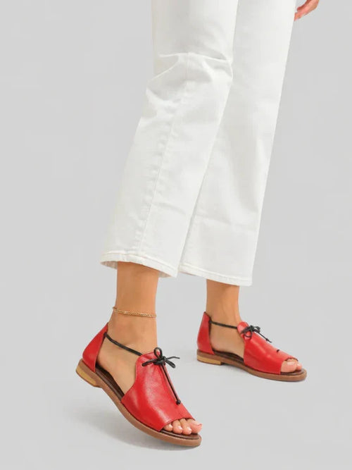 Camilla | Lace-Up Flat Sandals in Multiple Colors