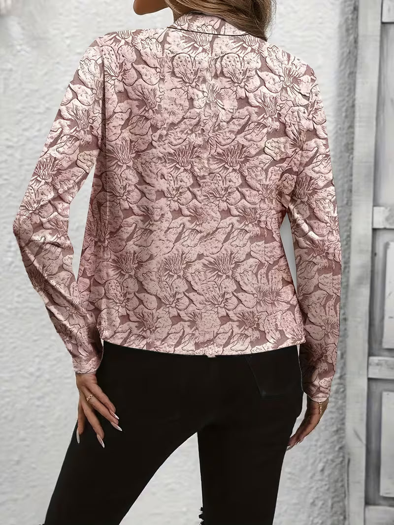 Zaneyora | Floral Print Long Sleeve Blazer