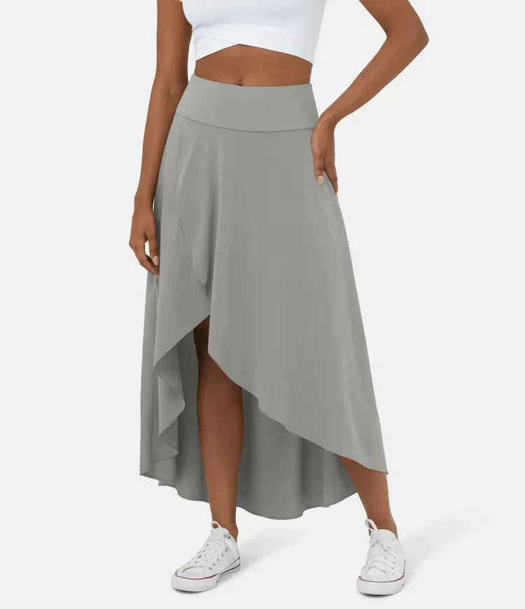 Keisha | Skirt High Waist Asymmetric Ruffle Hem