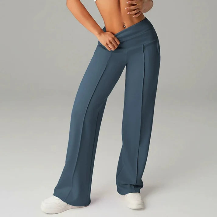 Samanda | Wide Leg Fold Waist Pants