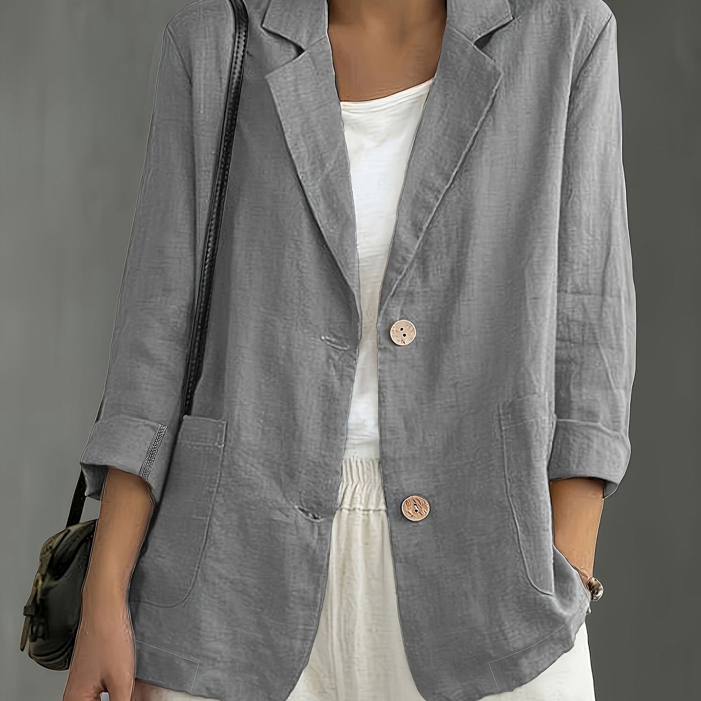Jayde | Blazer Jacket With Lapel Collar Pockets