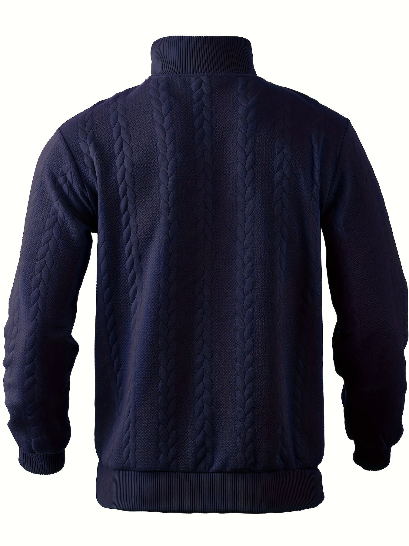 Caleb | Quarter Zip Textured Knit Sweater