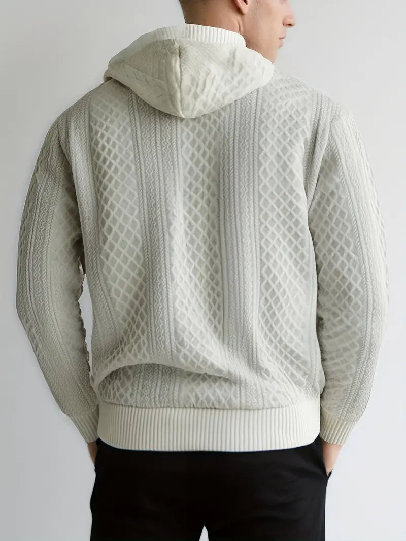 Karah | Long Sleeve Textured Knit Hooded Sweater