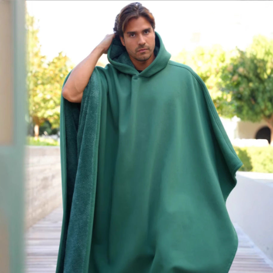 VelvetNomad | Hooded Blanket Poncho With Soft-Looking Lining