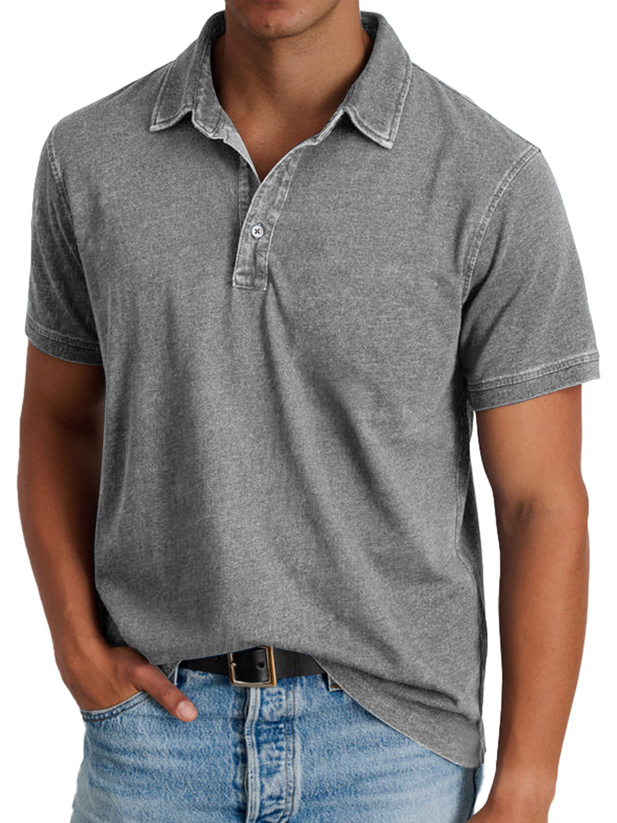 Isidro | Polo Shirt Short Sleeve Washed Collar