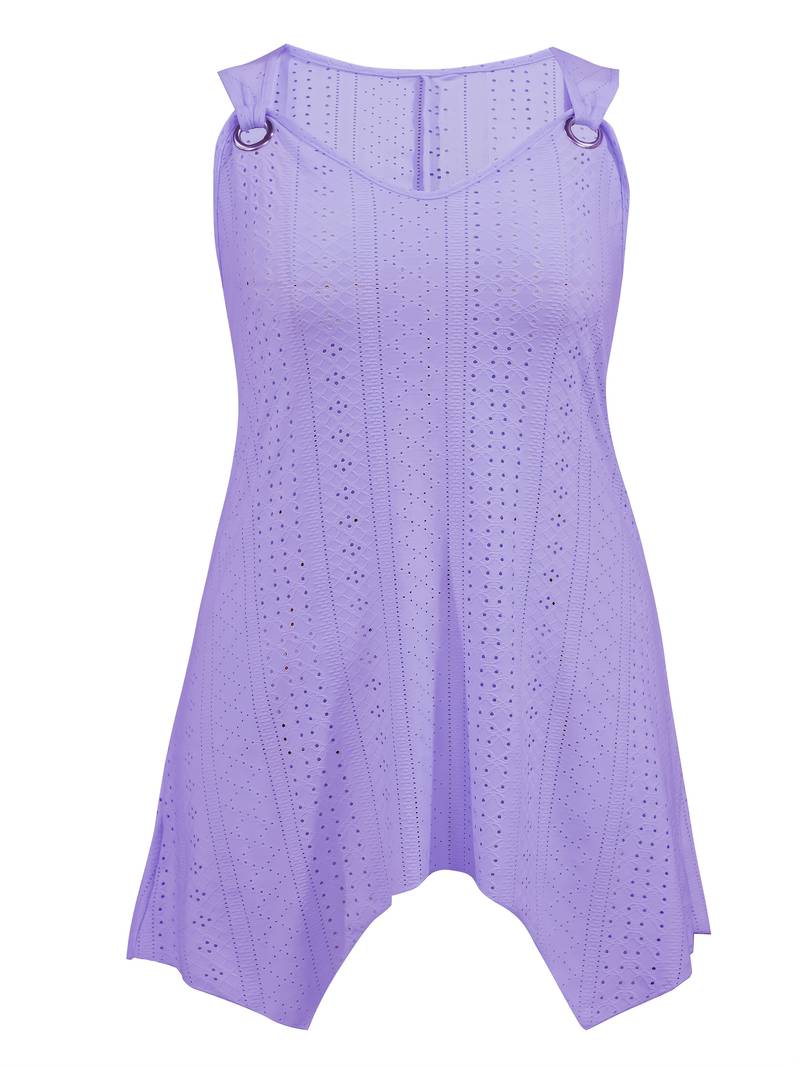 Ndeshiko | Eyelet Grommet Strap Tunic Tank Top