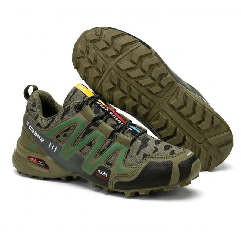 Elsie | Trail Sneakers With Colorblock Lace-Up Panels