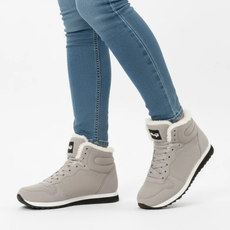 Kristine | High-Top Lace-Up Fleece-Lined Winter Sneakers
