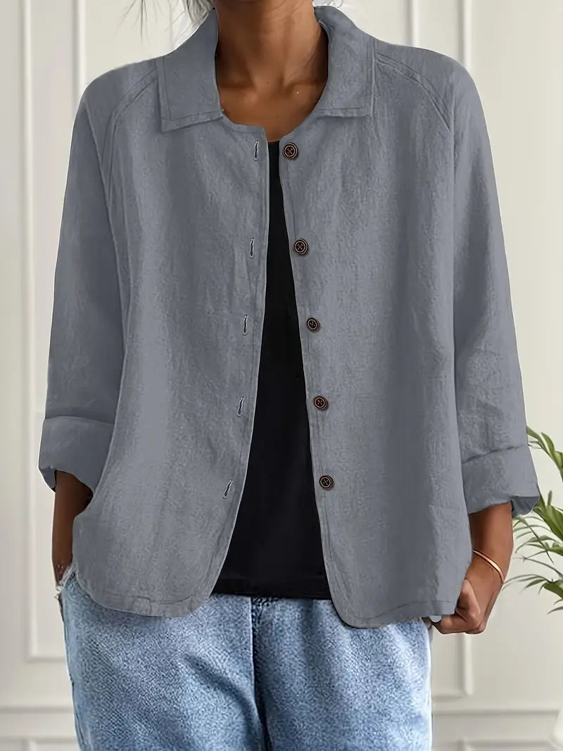 Dianette | Lightweight Long Sleeve Button-Up Shirt