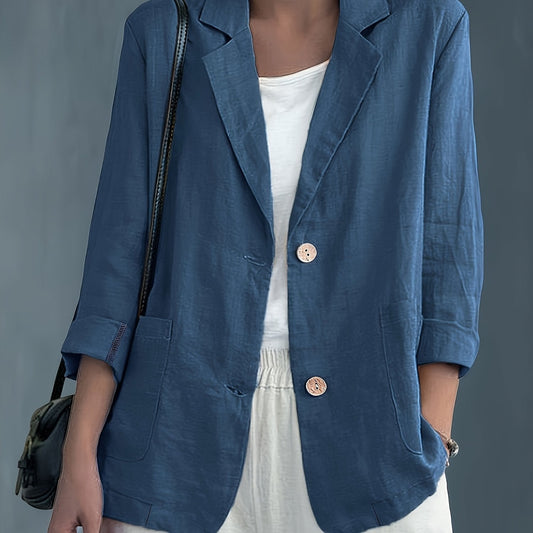 Jayde | Blazer Jacket With Lapel Collar Pockets