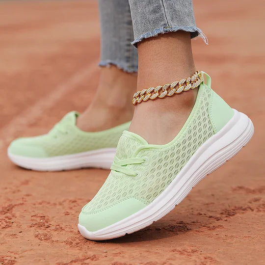 Firsova - Mesh Lace-Up Soft Sole Walking Shoes