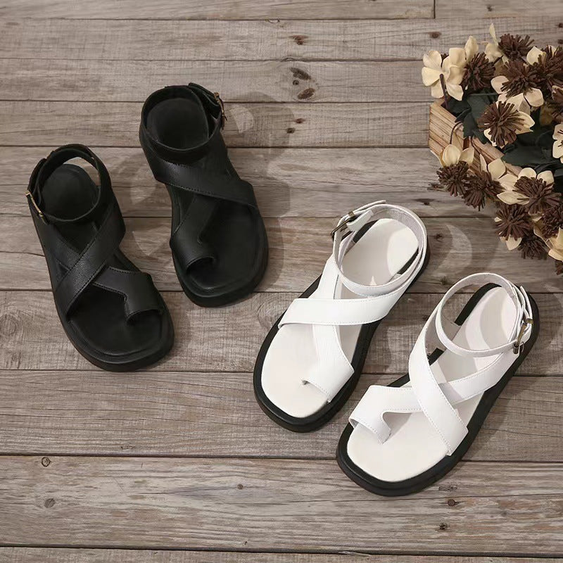 Afrozeh | Strappy Platform Sandals With Buckle