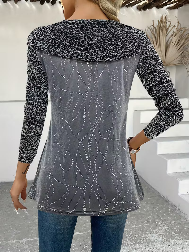 Leonana | Long Sleeve Decorative Top with Embellishments