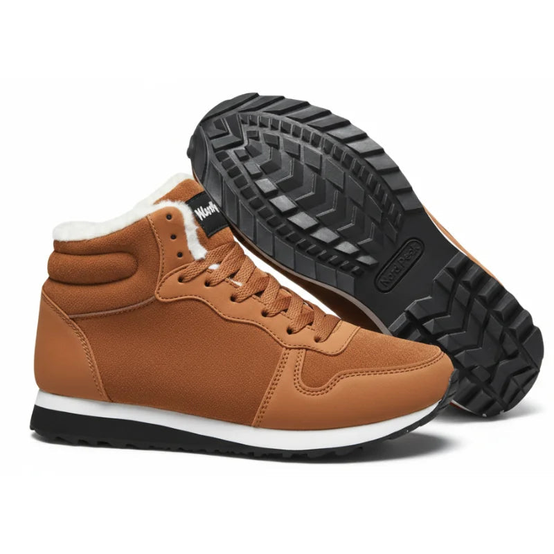 Kristine | High-Top Lace-Up Fleece-Lined Winter Sneakers
