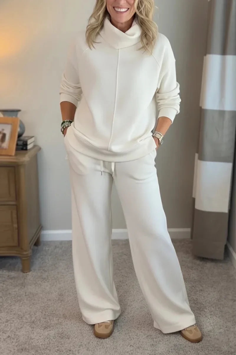 Yardenah | Two-Piece Cowl Neck Wide-Leg Set