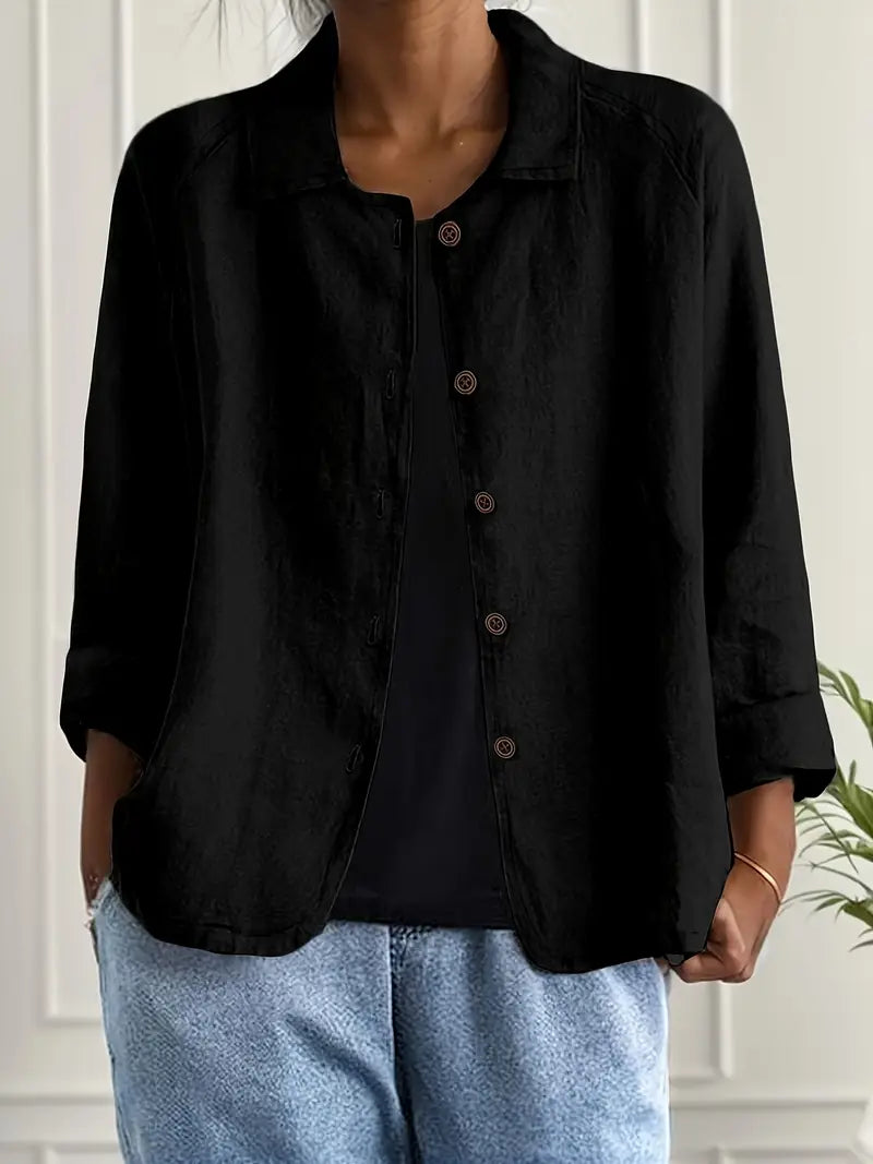 Dianette | Lightweight Long Sleeve Button-Up Shirt