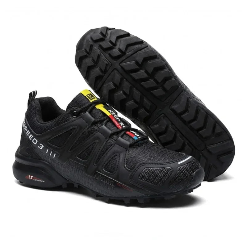 Elsie | Trail Sneakers With Colorblock Lace-Up Panels