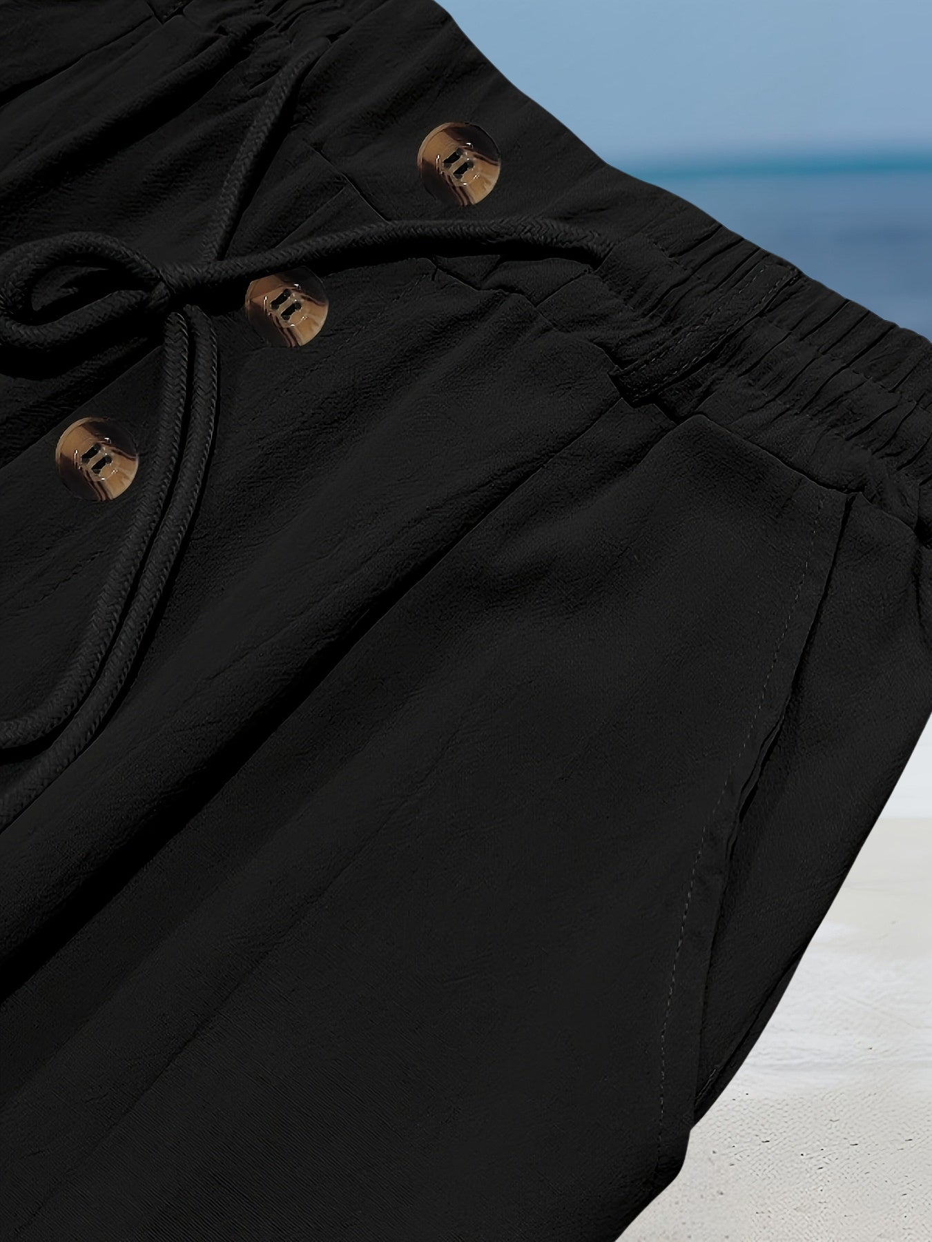Aznar - Relaxed Drawstring Straight Leg Pants