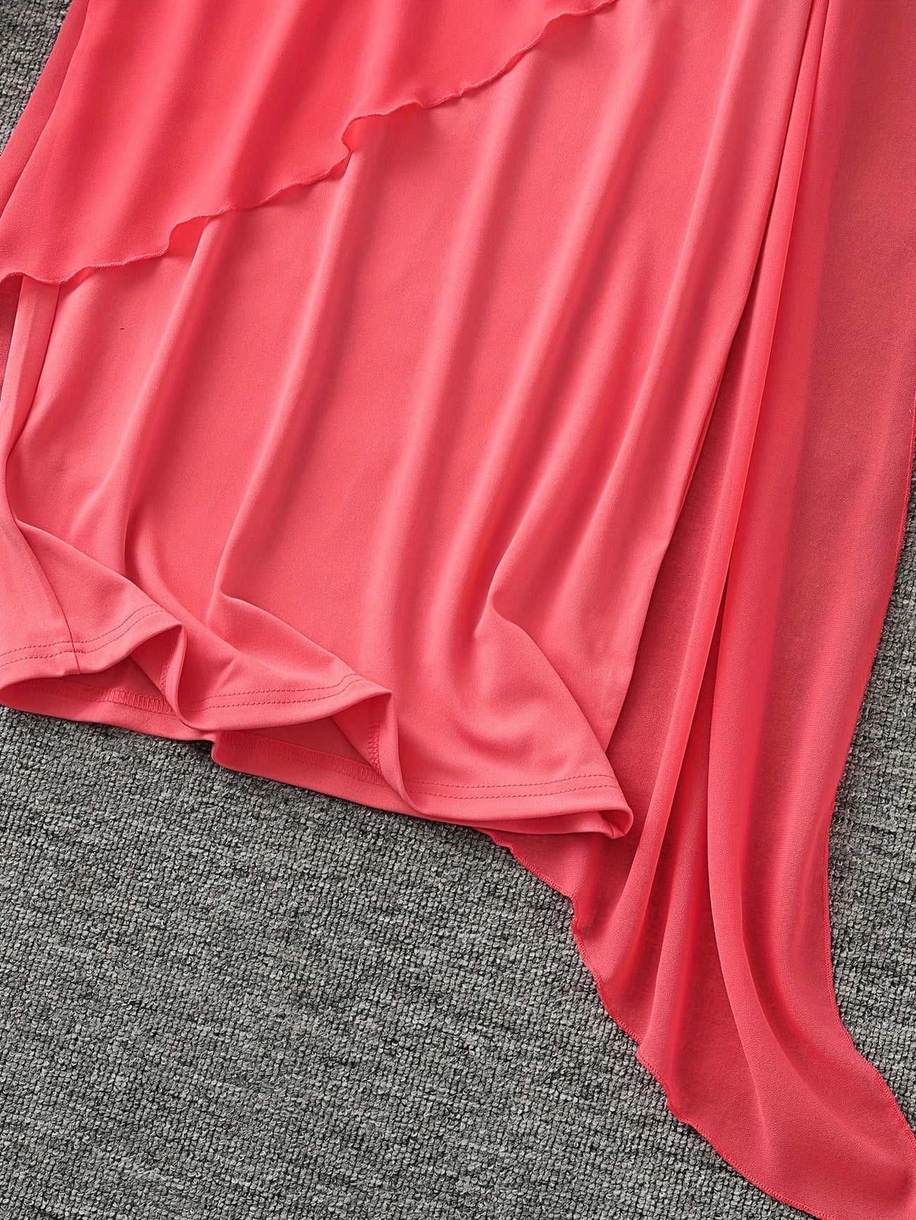 Maren | Sleeveless Asymmetrical Overlay Midi Dress