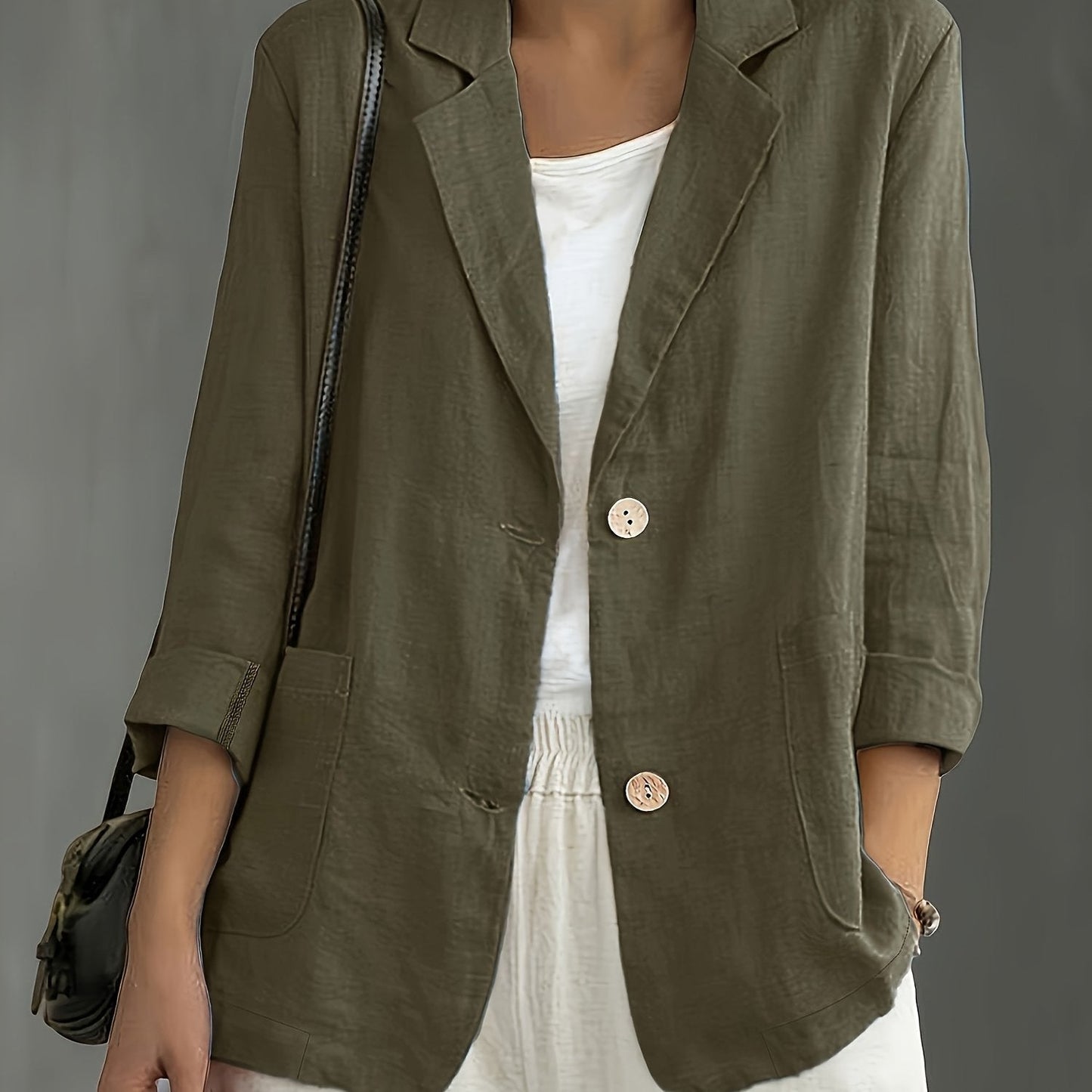 Jayde | Blazer Jacket With Lapel Collar Pockets