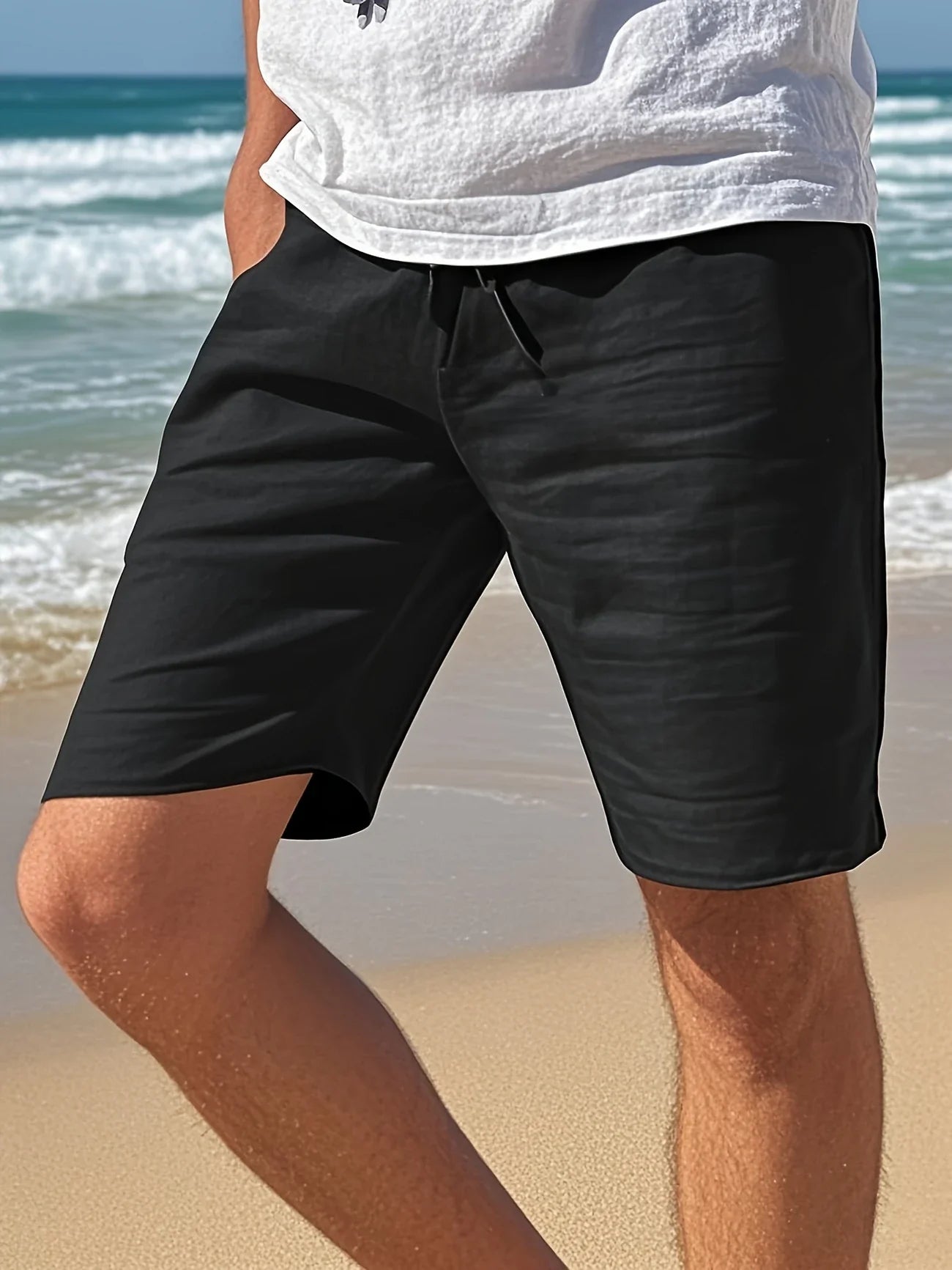 Callan | Drawstring Casual Knee-Length Shorts