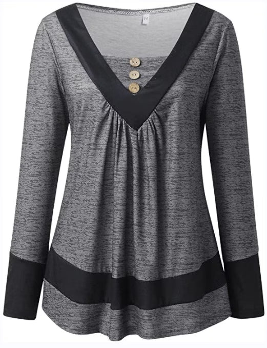 Grisel | V-Neck Three-Quarter Sleeve Tunic
