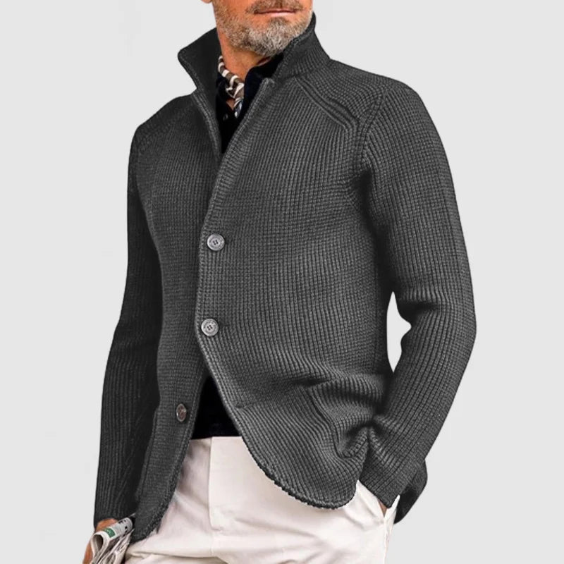 Mario | Ribbed Knit Button Cardigan Jacket