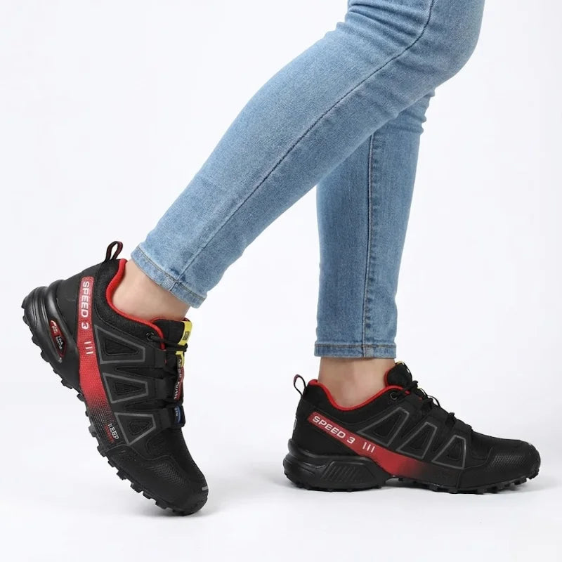 Elsie | Trail Sneakers With Colorblock Lace-Up Panels