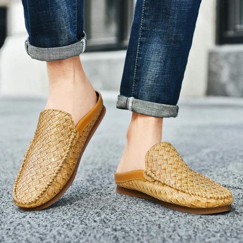 Efim | Woven Slip-On Loafer Mules