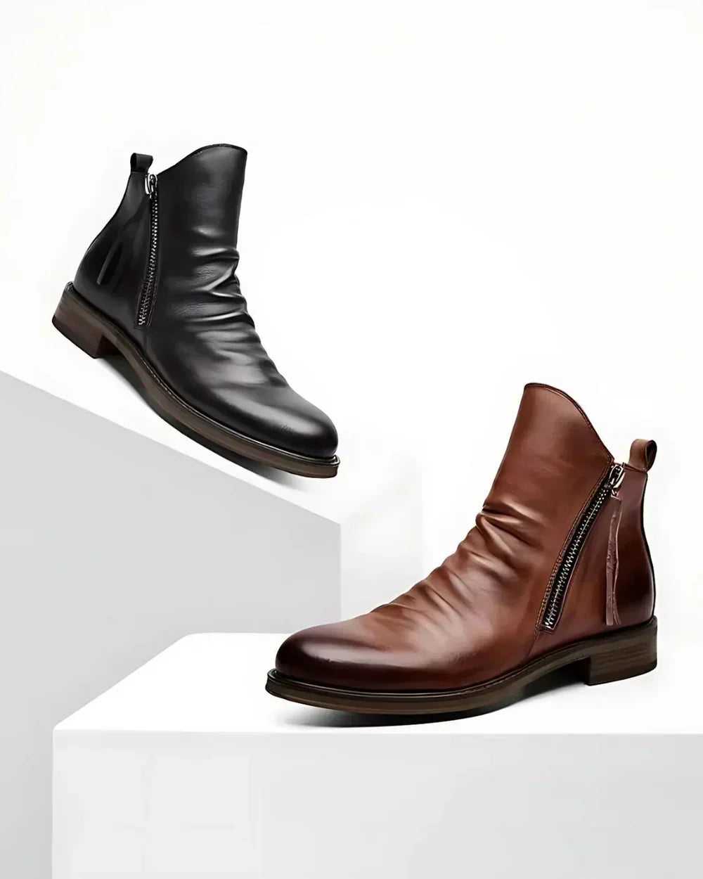 Benes | Ankle Boots with Side Zipper