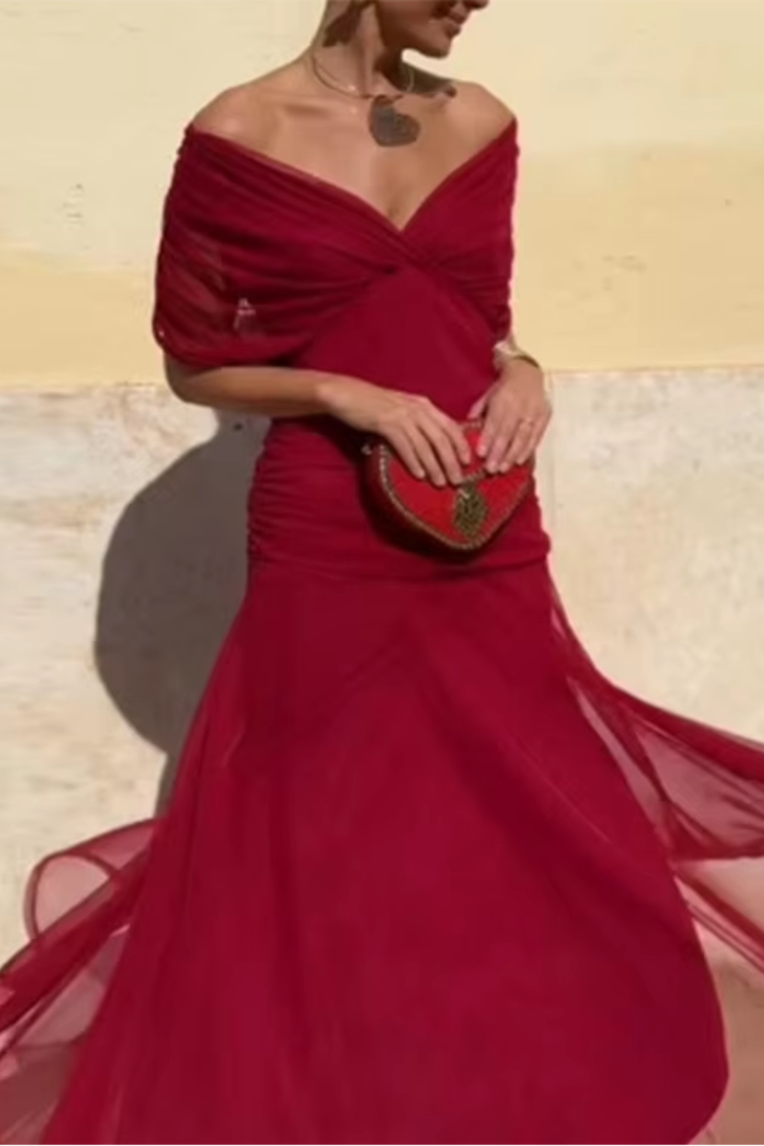Nefeli | Maxi V Neck Printed Party Dress