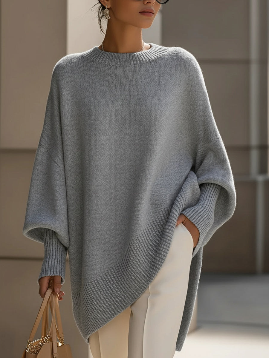 Roslyn | Sweater Batwing Long Sleeve Asymmetrical Hem