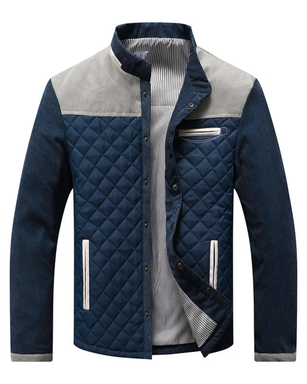 Nivina | Quilted Contrast Shoulder Jacket