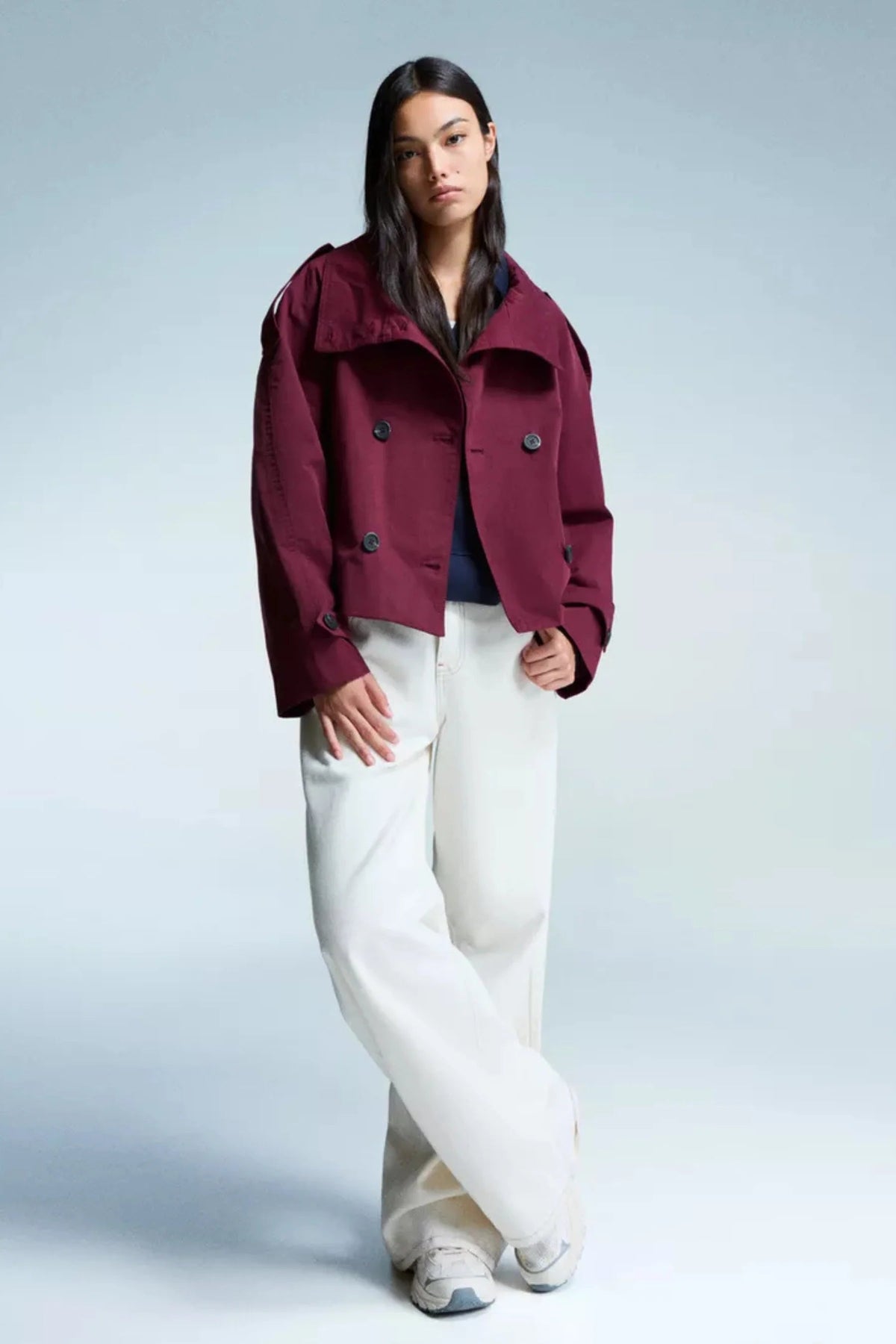 Feliciana | Jacket With Belt and High Buttoned Collar