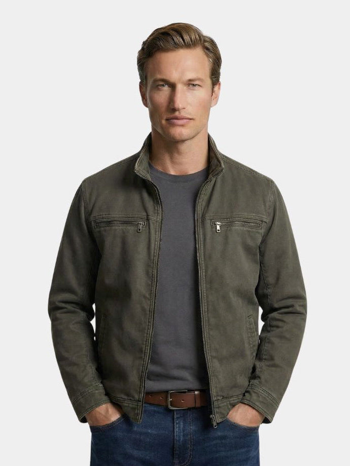 Jaume | Olive Zip Front Field Jacket
