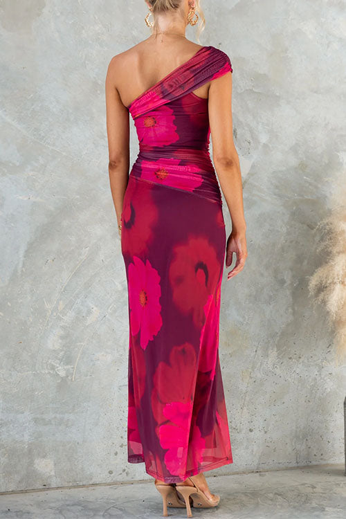 Lindsey | Floral V Neck Sleeveless Maxi Dress