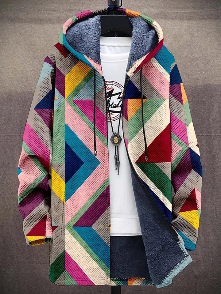 Willem | Hooded Jacket Colorful Geometric Print