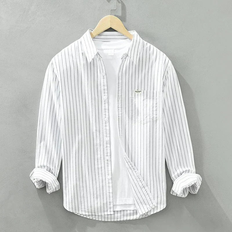 Edwin | Striped Long Sleeve Button-Up Shirt