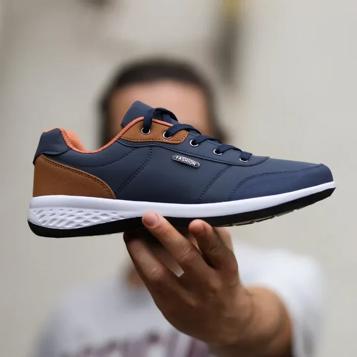 CloudWalk | Lace-Up Sneakers with Two-Tone Trim