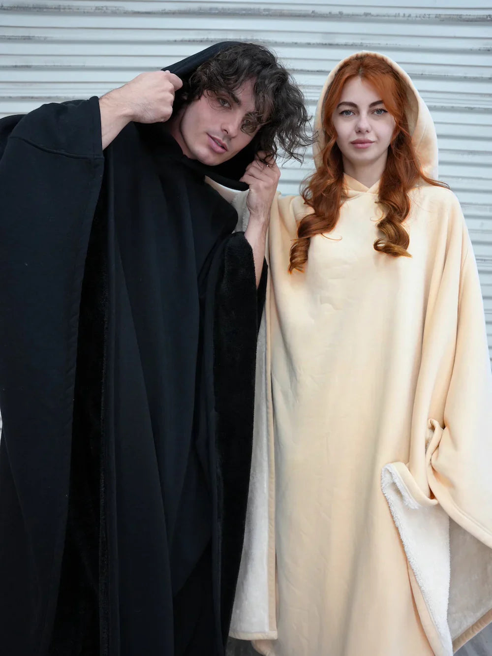 VelvetNomad | Hooded Blanket Poncho With Soft-Looking Lining